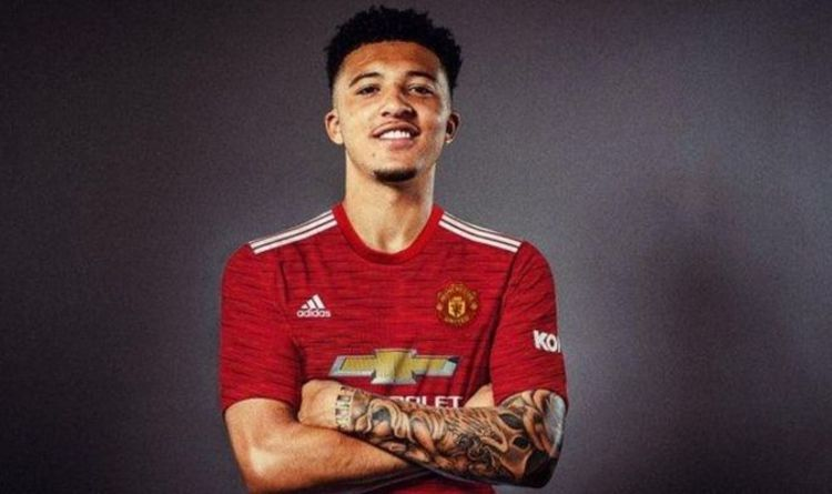 Jadon Sancho looks happy in first picture since Manchester United deal announced | Transfer News